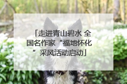 走进青山碧水 全国名作家“福地怀化”采风活动启动